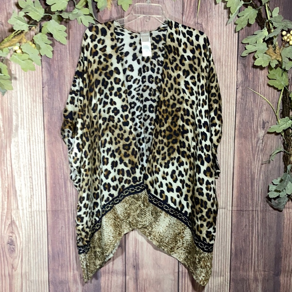 Chico’s Leopard Fusion Ruana
